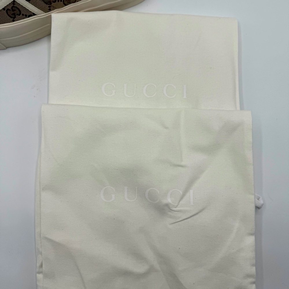 NIB Gucci GG Logo Julia Monogram Beige Canvas Platform Sneakers EU 40 - Picture 12 of 13